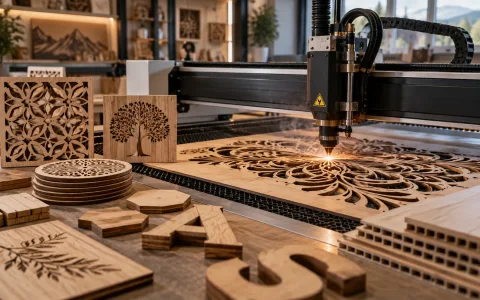 MDF, kontrplak ve ahşap levhalarda lazer kesim ile üretilen dekoratif ve projeye özel parçalar